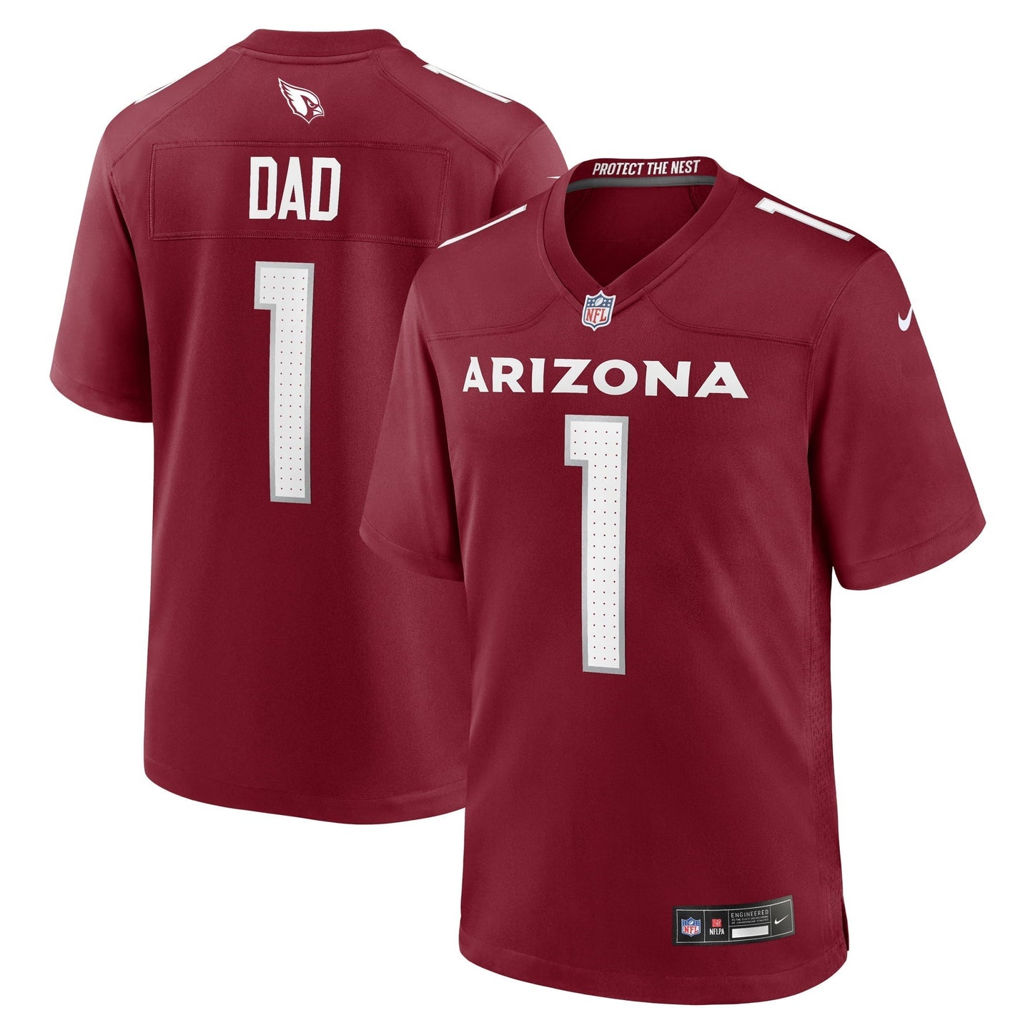Men's Nike Number 1 Dad Cardinal Arizona Cardinals Game Jersey