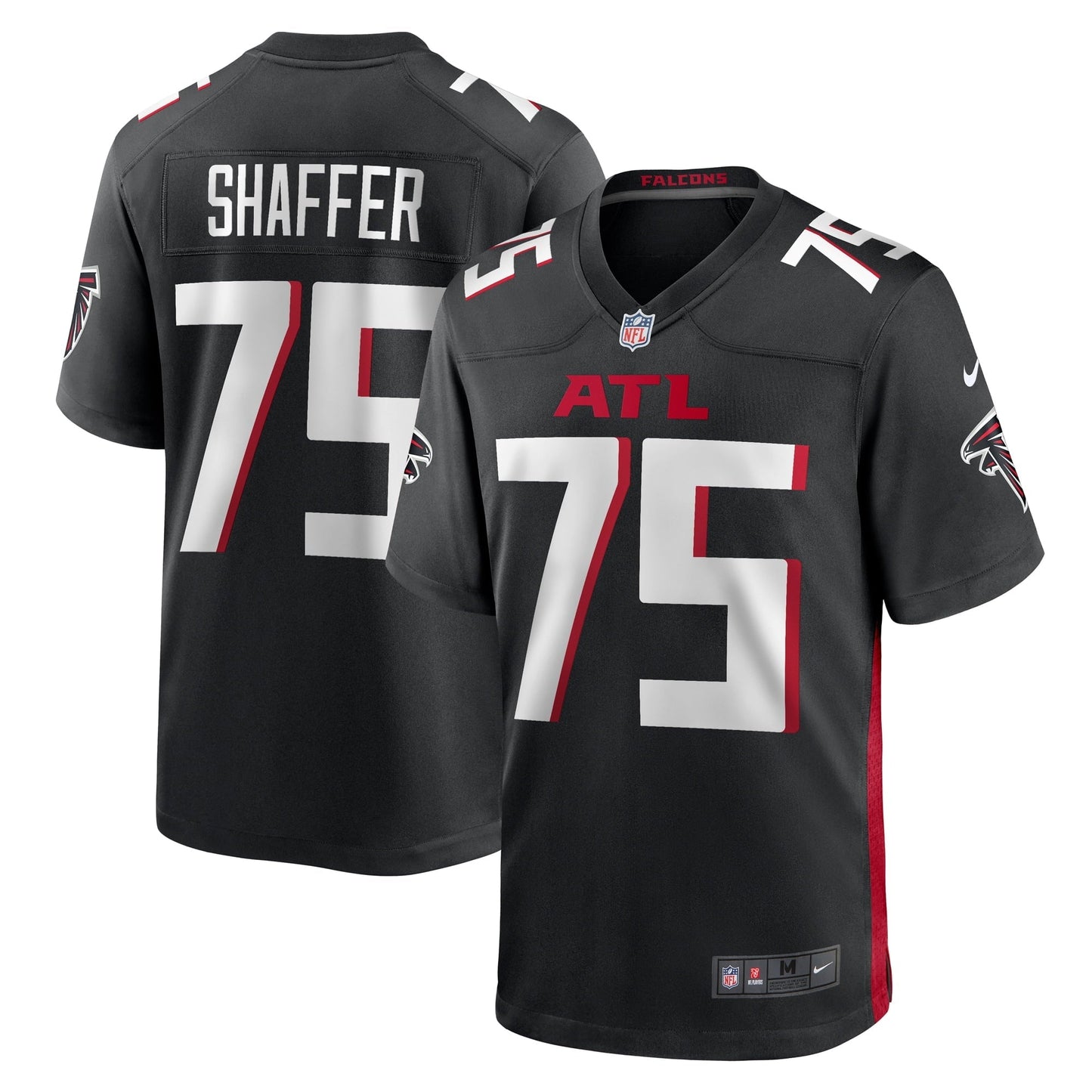Men's Nike Justin Shaffer Black Atlanta Falcons Player Game Jersey